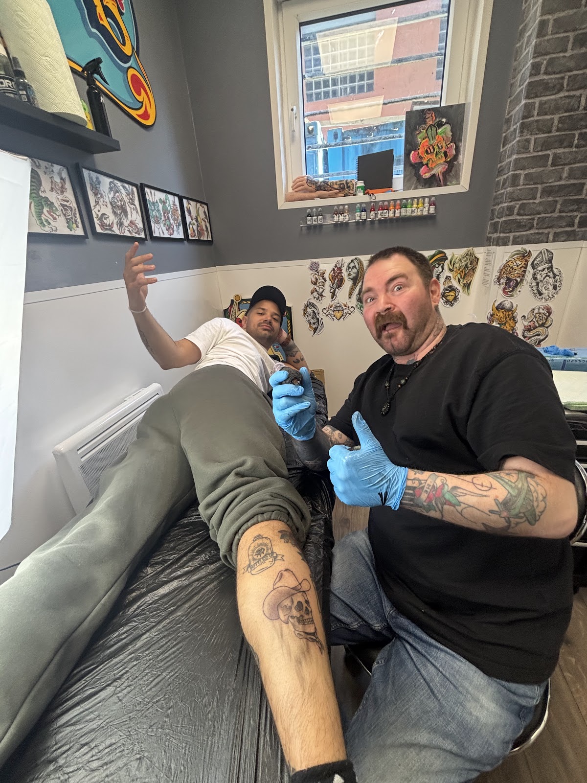 Tattoo work at Banjaxed Ink in Dublin