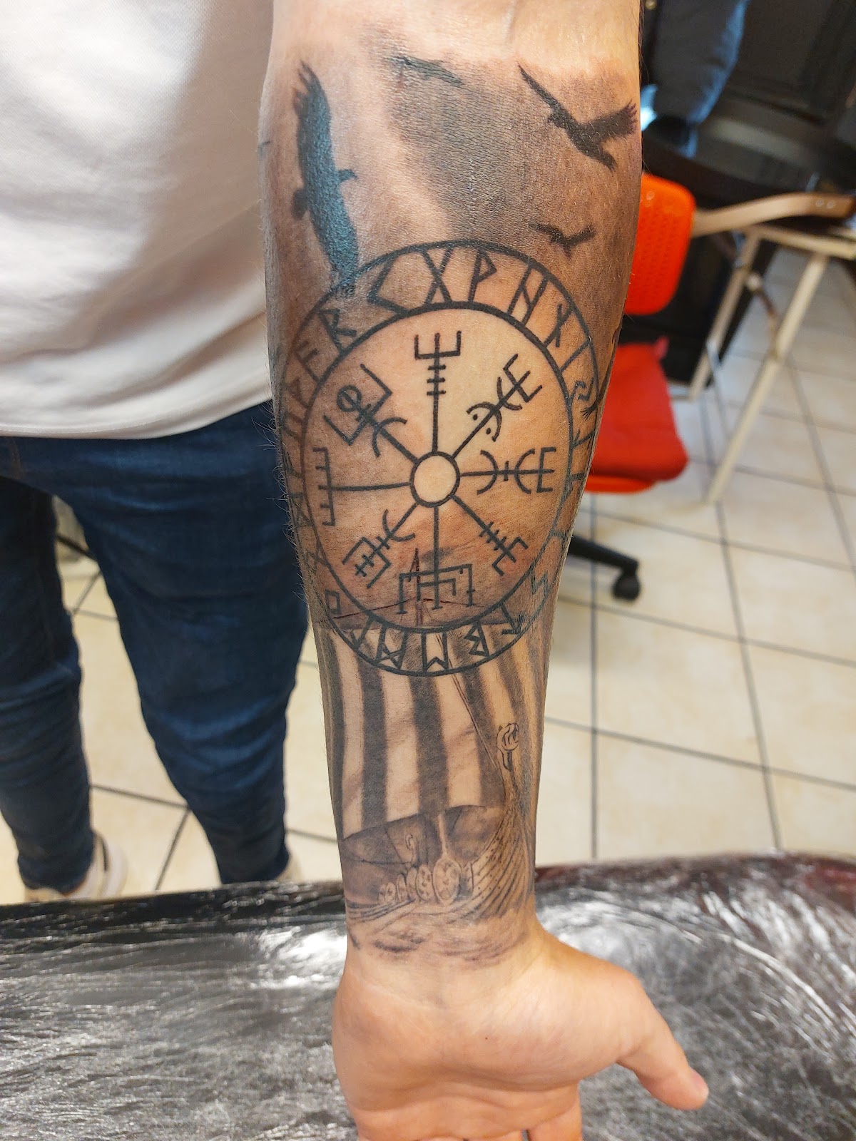 Tattoo work at Guns N' Tattoos in Dublin