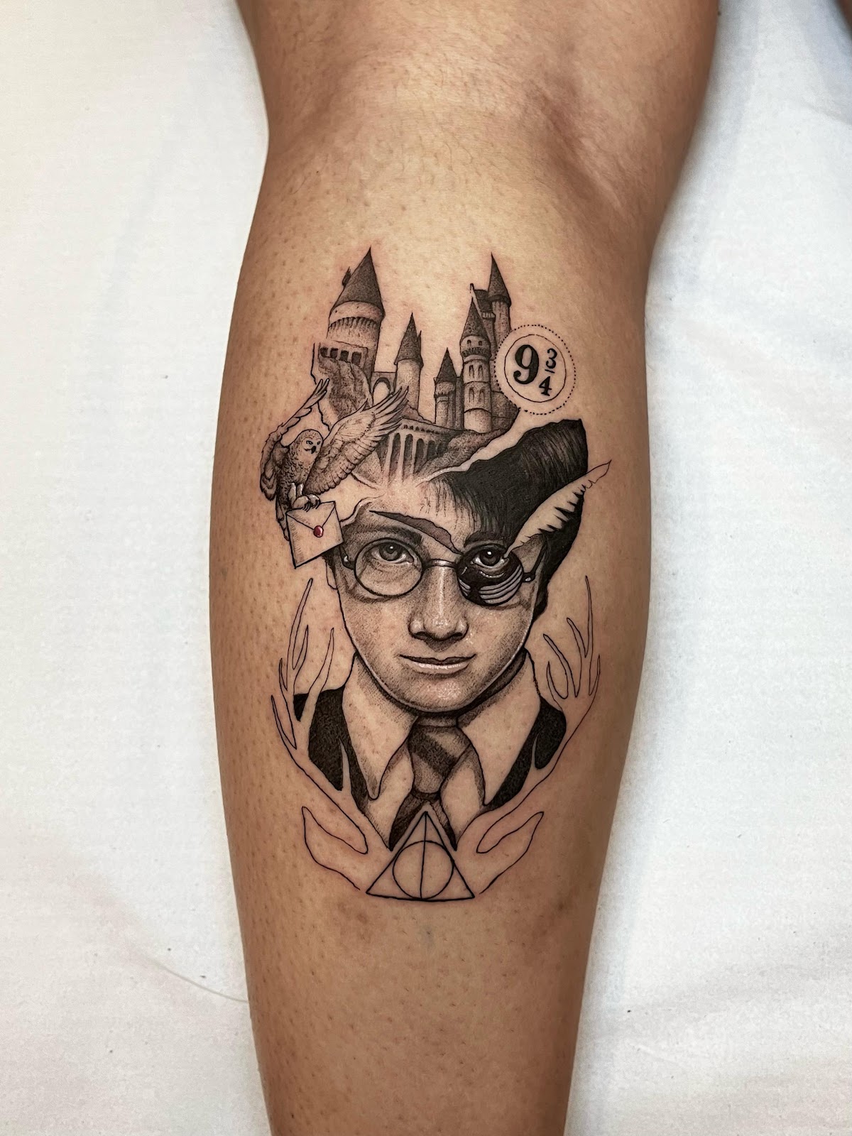 Tattoo work at Harp & Shear Tattoo Studio in Dublin in Dublin