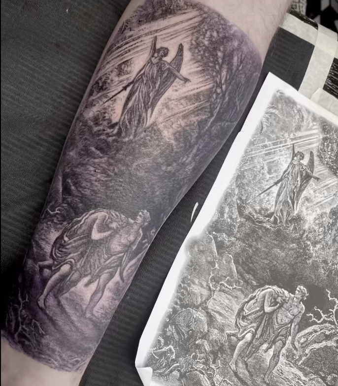Mark Day Sacred Mantra Tattoo tattoo work