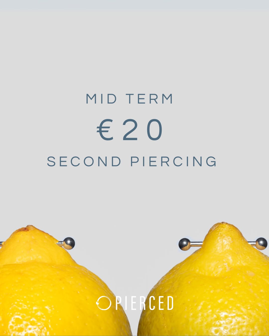 Well… you’re already looking 👀⁠
⁠
So you might as well get both.⁠
Second standard piercing just €20, Monday to Friday for the next two weeks.⁠
⁠
Same person only. No splitting the deal, sorry gals. Mid-term plans = sorted.⁠
⁠
Jewellery not included… but that’s where the magic happens. Your body, yo