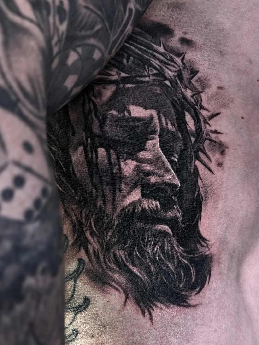 Portrait cover up on ribs @southinkdublin